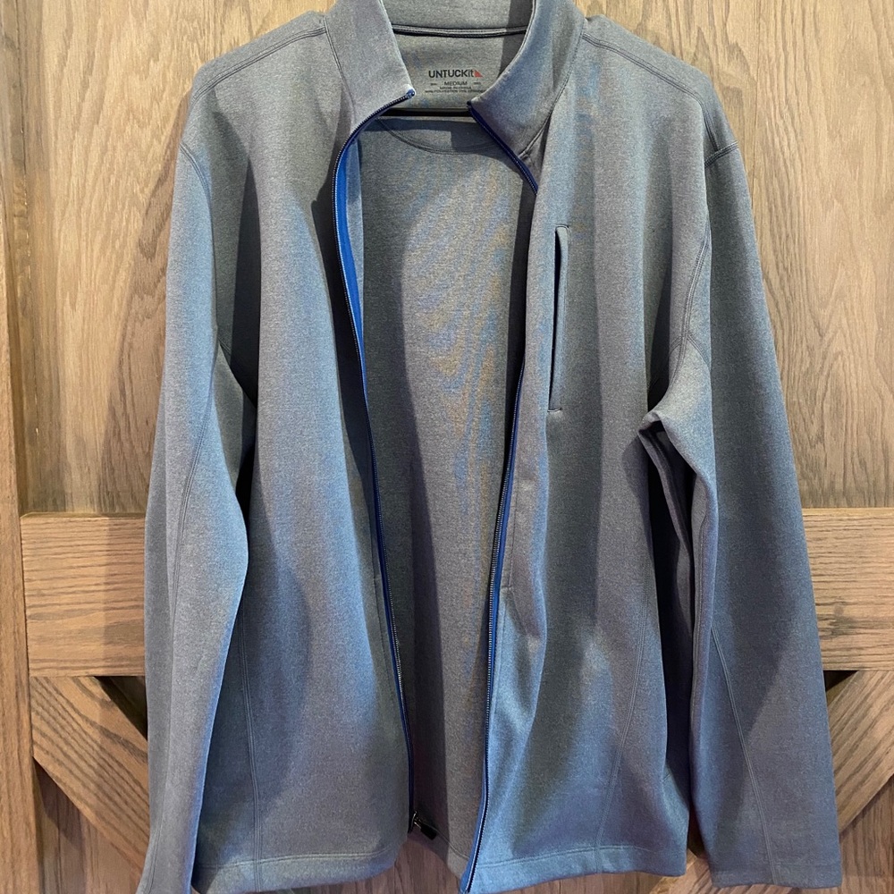UNTUCKit Men’s Full Zip Jacket - Gray